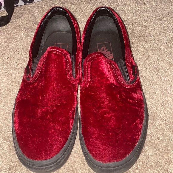 Vans | Shoes | Red Velvet Vans | Poshmark